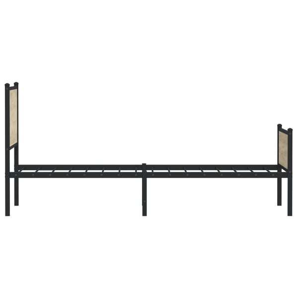 vidaXL Sengeramme i metall uten madrass sonoma eik 107x203 cm