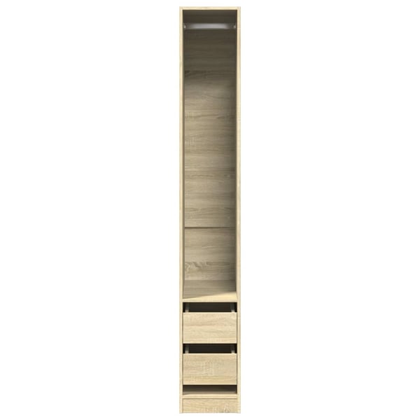 vidaXL Garderobe sonoma eik 30x50x200 cm konstruert tre