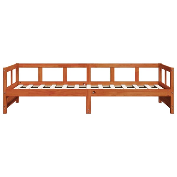 vidaXL daybed uden madras 80x200 cm massivt fyrretræ gyldenbrun