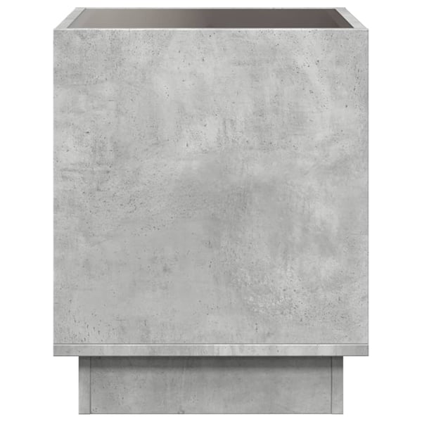vidaXL sofabord med Infinity LED-lys 40x40x50 cm betongrå
