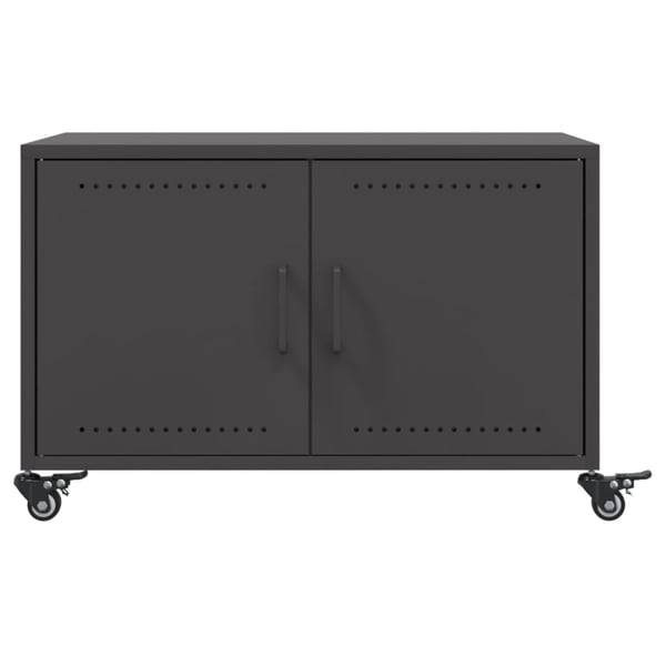 vidaXL sofabord 68x50x43,5 cm stål sort