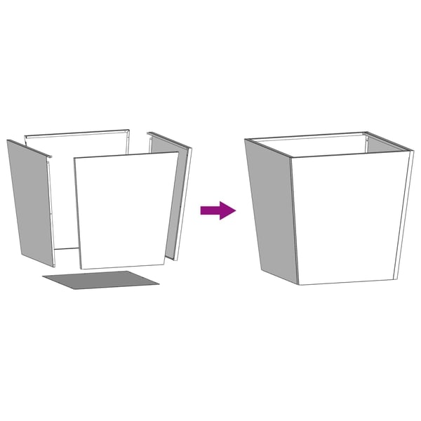 vidaXL Plantekasser 2 stk hvit 50x50x50 cm stål