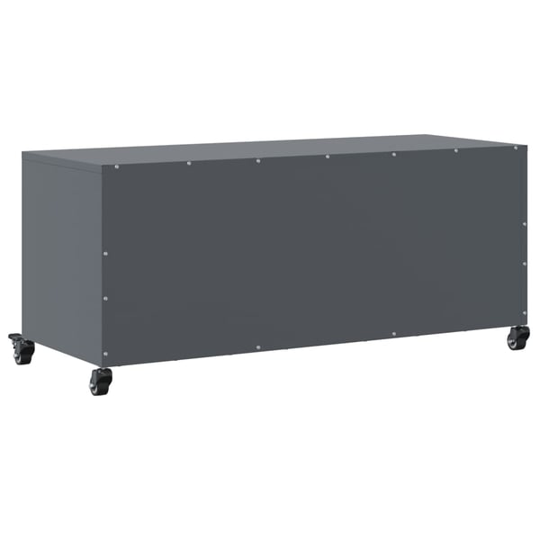 vidaXL tv-bord 100,5x39x43,5 cm stål antracitgrå