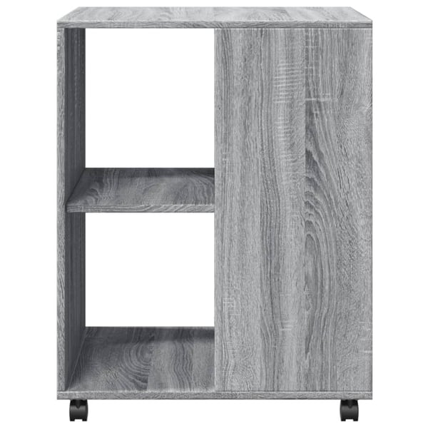 vidaXL Sidebord med hjul grå sonoma 55x60x78 cm konstruert tre