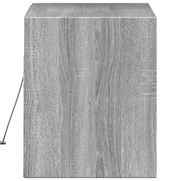 vidaXL Vegghengt TV-benk med LED grå sonoma 80x31x35 cm