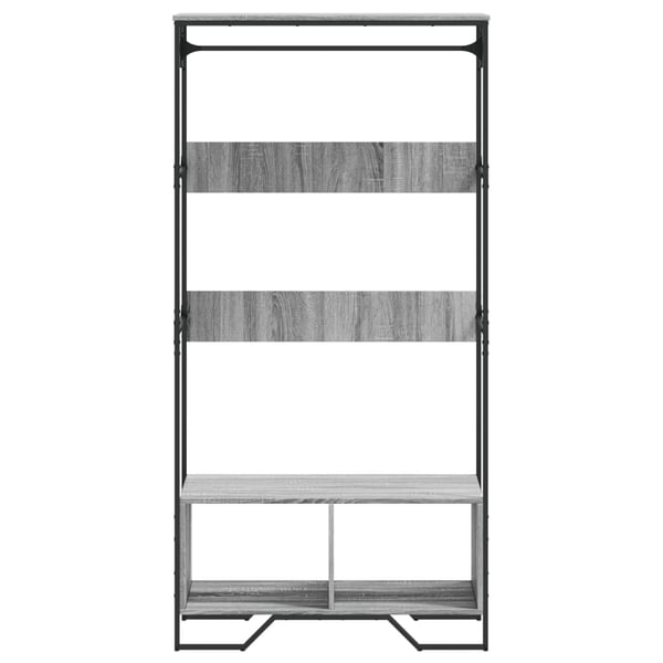 vidaXL Garderobe grå sonoma 90x50x180 cm konstruert tre