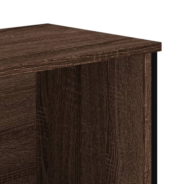 vidaXL Bokhylle brun eik 80x31x137,5 cm konstruert tre