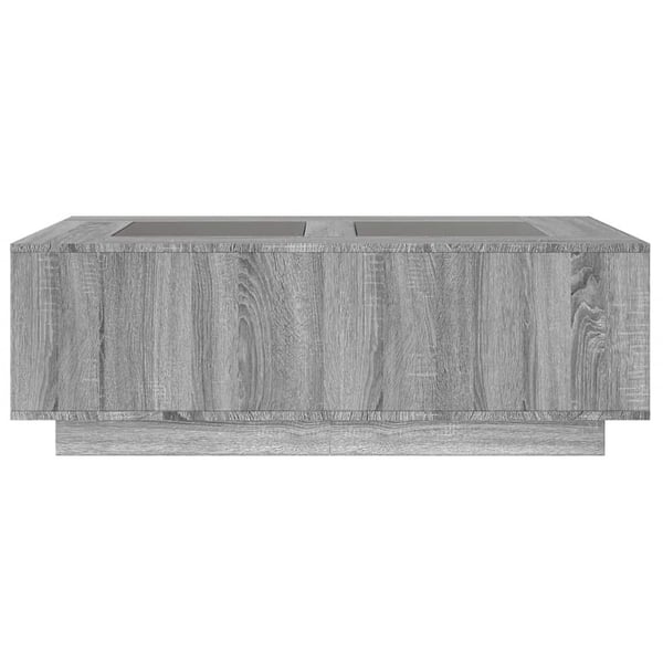 vidaXL Salongbord med Infinity LED grå sonoma 116x69x40 cm