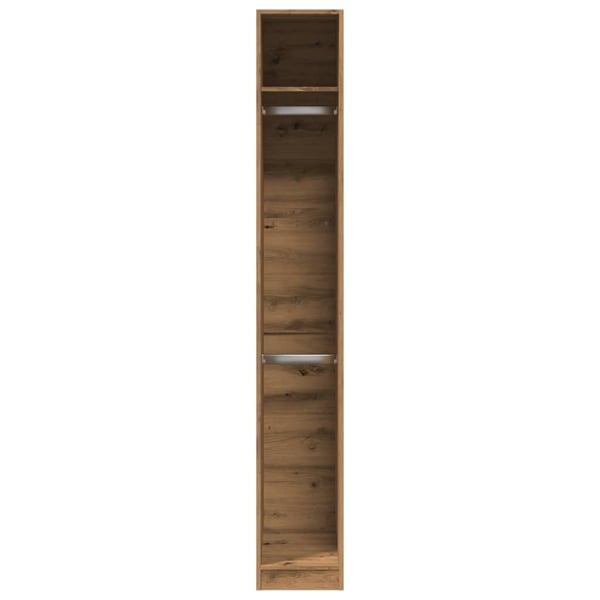vidaXL Garderobe artisan eik 30x50x200 cm konstruert tre