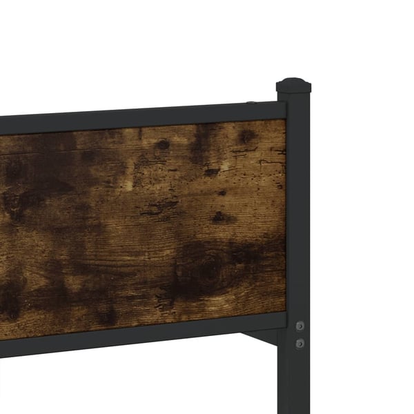vidaXL Sengeramme i metall uten madrass røkt eik 80x200 cm