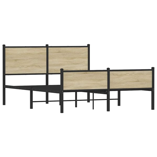 vidaXL sengeramme uden madras 137x190 cm sonoma-eg