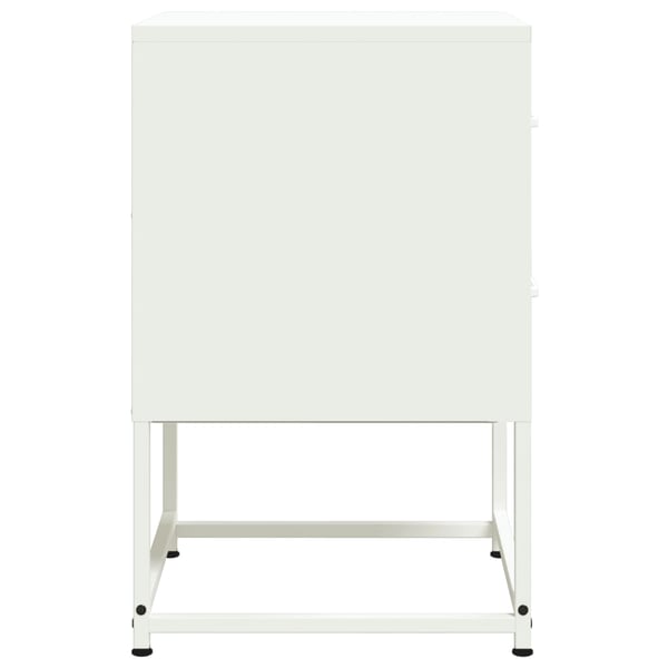 vidaXL Nattbord 2 stk hvit 36x39x60,5 cm stål