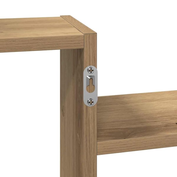 vidaXL væghængt 104x15x49 cm konstrueret træ egetræsfarve