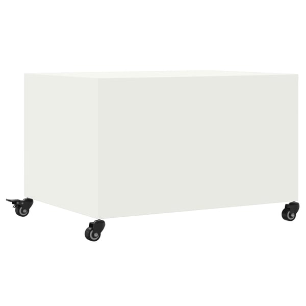 vidaXL Salongbord hvit 68x50x43,5 cm stål