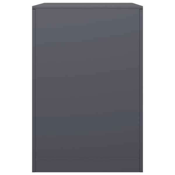 vidaXL Vedstativ antrasitt 60x40x60 cm stål