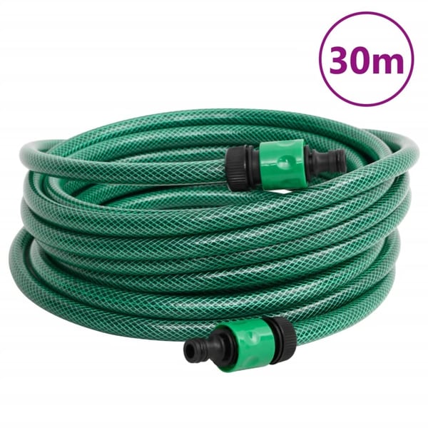 vidaXL Letkukelakärry vihreä 30 m letkulla PVC