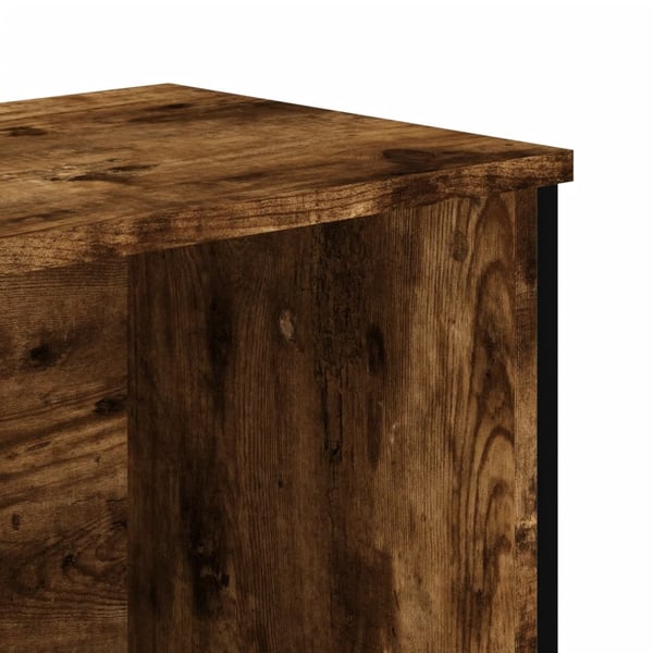 vidaXL Bokhylle røkt eik 80x31x137,5 cm konstruert tre