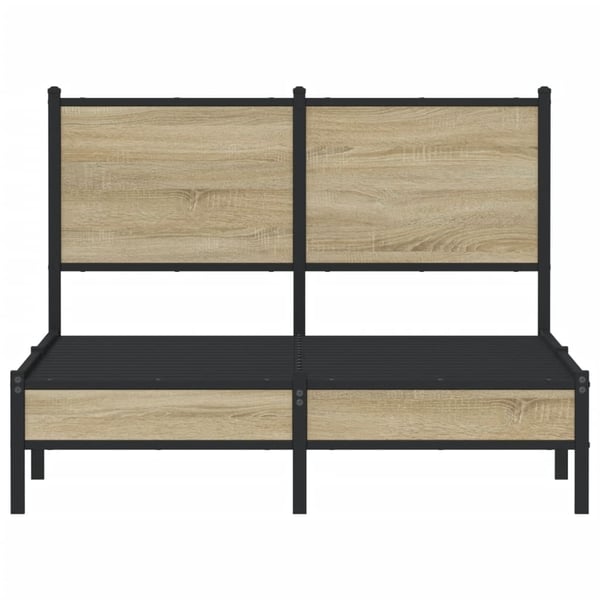 vidaXL Sengeramme i metall uten madrass sonoma eik 120x190 cm