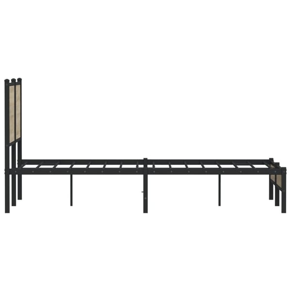 vidaXL Sengeramme i metall uten madrass sonoma eik 120x200 cm