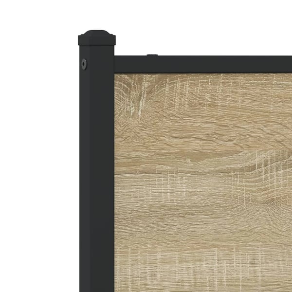 vidaXL Sengeramme i metall uten madrass sonoma eik 120x200 cm