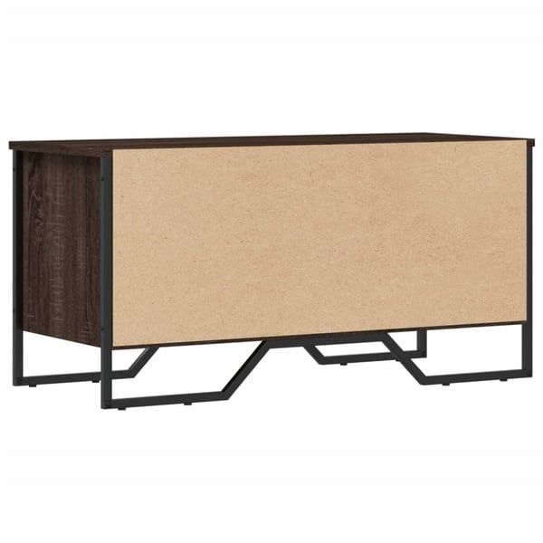 vidaXL Skohylle brun eik 90x38x45,5 cm konstruert tre