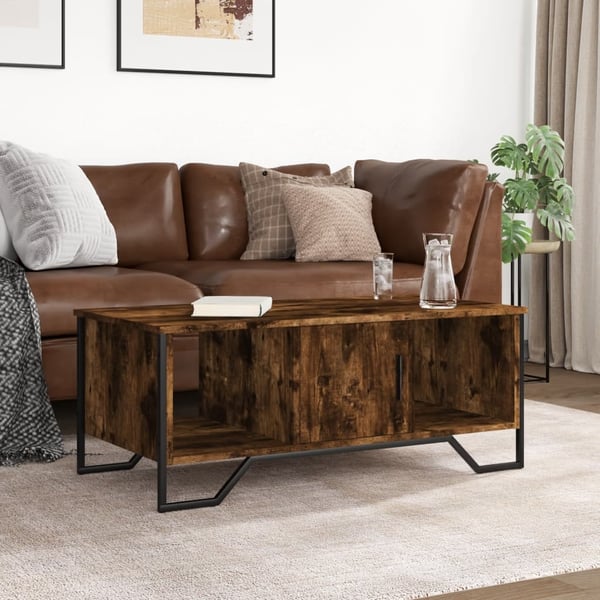 vidaXL sofabord 100x51x40 cm konstrueret træ røget egetræsfarve