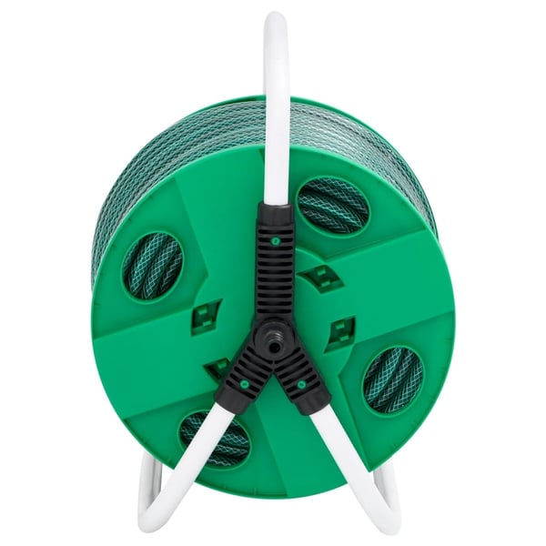 vidaXL Vapaasti seisova letkukela vihreä letkuliitinsarja 0,5" 50m PVC