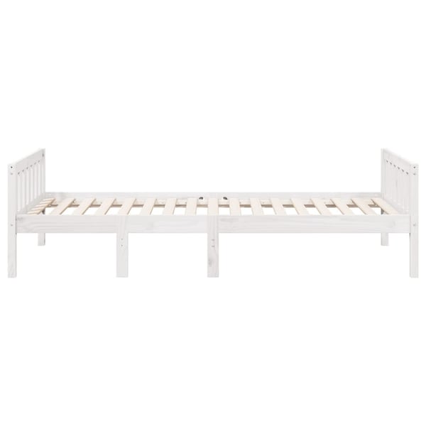 vidaXL Barneseng uten madrass hvit 90x190 cm heltre furu