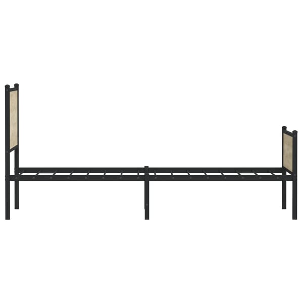 vidaXL sengeramme uden madras 75x190 cm metal sonoma-eg