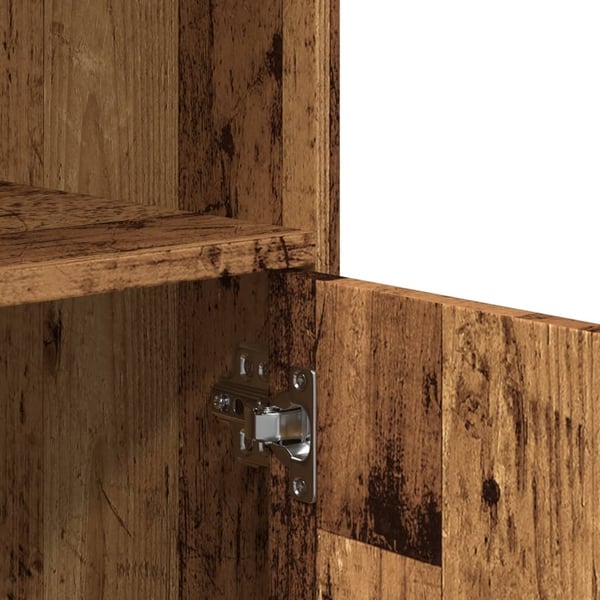 vidaXL Rulleskap gammelt tre 55x40x91 cm konstruert tre