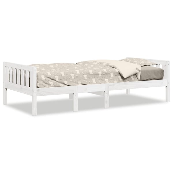 vidaXL Barneseng uten madrass hvit 90x200 cm heltre furu
