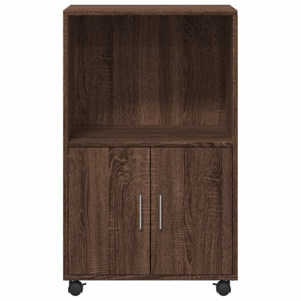 vidaXL Rulleskap brun eik 55x40x91 cm konstruert tre