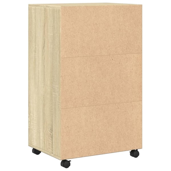 vidaXL Rulleskap sonoma eik 55x40x91 cm konstruert tre