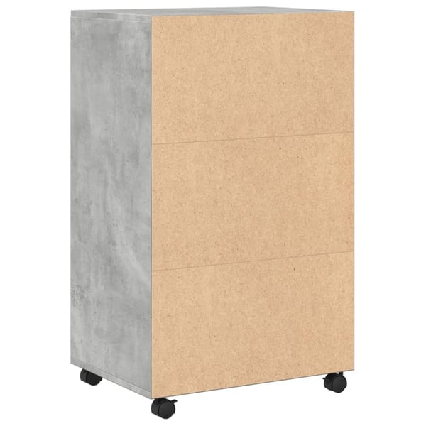 vidaXL Rulleskap betonggrå 55x40x91 cm konstruert tre