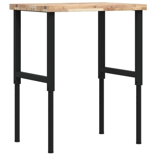 vidaXL Arbeidsbenk 80x60x(73-99,5) cm heltre akasie rektangulær