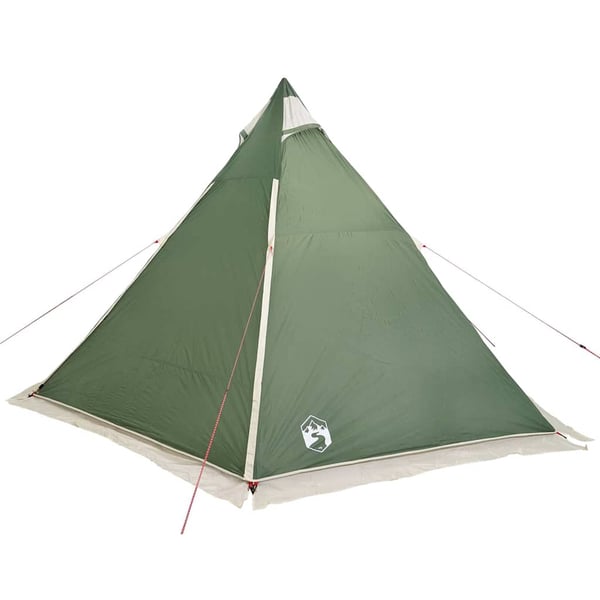 vidaXL Tipi-telt for camping 6 personer grønn vanntett