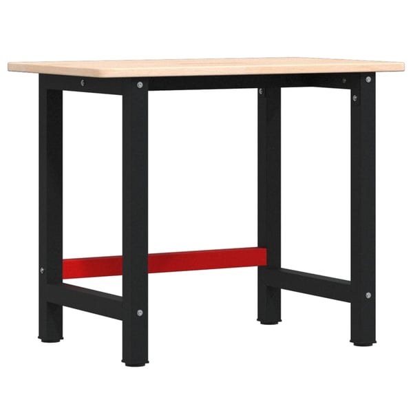 vidaXL Arbeidsbenk 100x60x81,5 cm heltre eik rektangulær