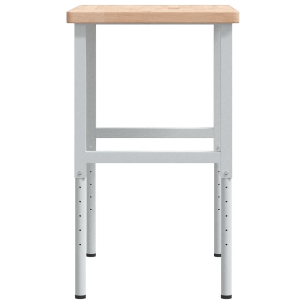 vidaXL Arbeidsbenk 100x60x(73-99,5) cm heltre eik rektangulær