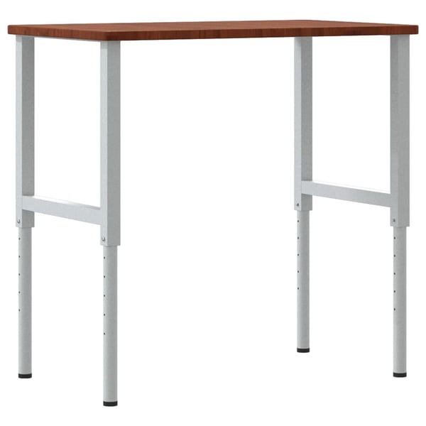 vidaXL arbejdsbænk 100x60x(71,5-98) cm massivt egetræ rektangulær
