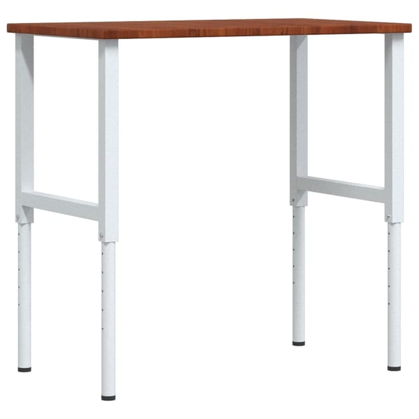 vidaXL arbejdsbænk 100x60x(71,5-98) cm massivt egetræ rektangulær