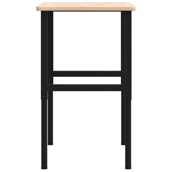 vidaXL Arbeidsbenk 100x60x(71,5-98) cm heltre eik rektangulær
