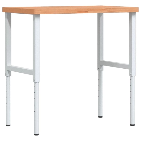 vidaXL Arbeidsbenk 100x60x(73-99,5) cm heltre bøk rektangulær