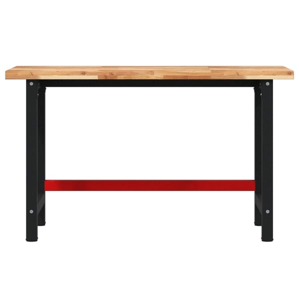 vidaXL Arbetsbänk 140x60x83 cm massiv akacia rektangulär