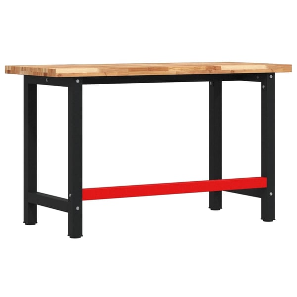 vidaXL Arbetsbänk 140x60x83 cm massiv akacia rektangulär