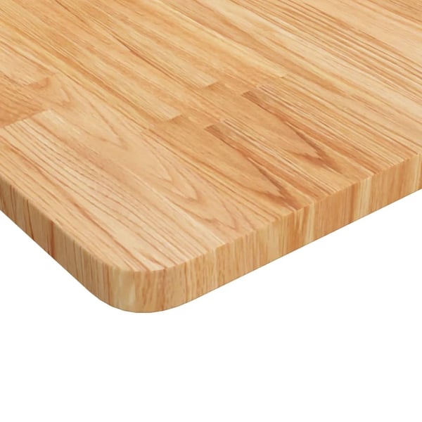 vidaXL Arbeidsbenk lysebrun 100x60x(71,5-98) cm heltre eik rektangulær