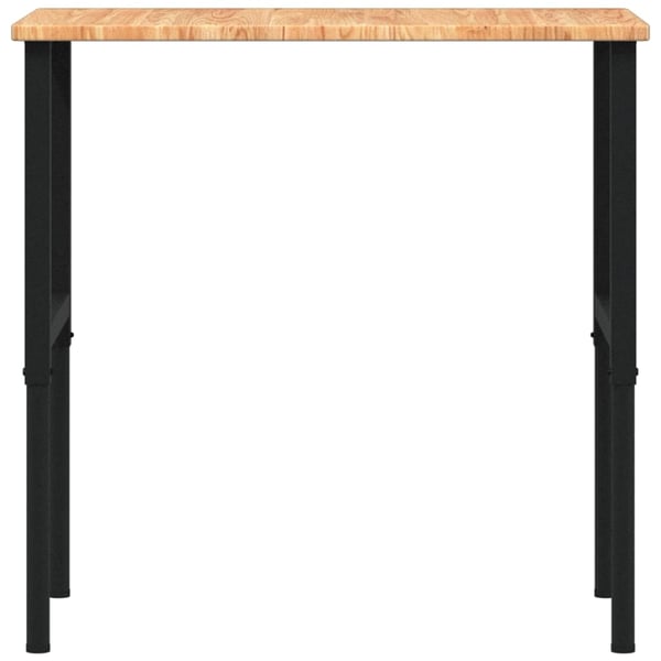 vidaXL Arbeidsbenk lysebrun 100x60x(71,5-98) cm heltre eik rektangulær