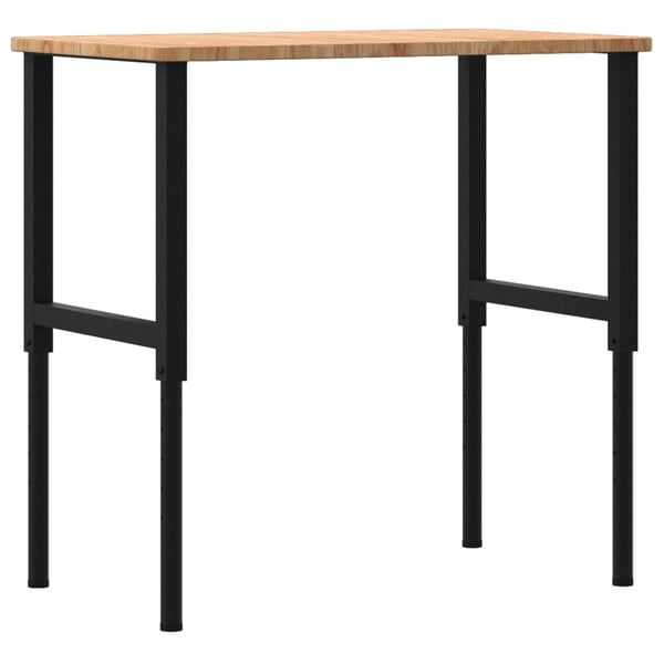 vidaXL Arbeidsbenk lysebrun 100x60x(71,5-98) cm heltre eik rektangulær