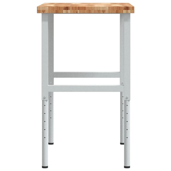 vidaXL Työpenkki 100x60x(73-99,5) cm täysi akasiapuu suorakaide