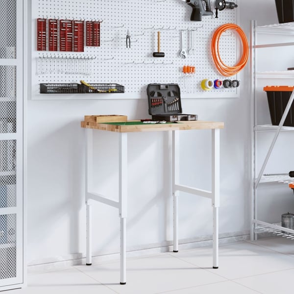 vidaXL Arbeidsbenk 80x60x(73-99,5) cm heltre akasie rektangulær