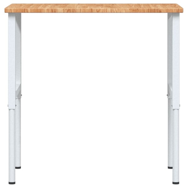 vidaXL Arbeidsbenk lysebrun 100x60x(71,5-98) cm heltre eik rektangulær